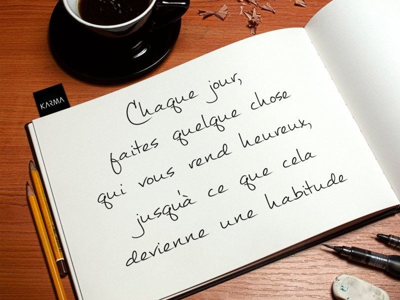 Chaque jour faites quelque chose qui vous rende heureux